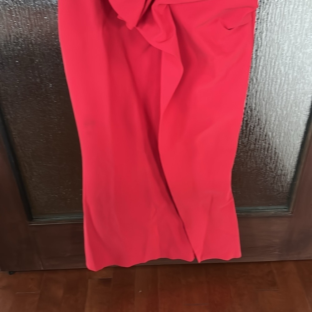 Chiara Boni Kimina Gown Elegant Red One-Shoulder Dress size 48 or US size 12 - Picture 10 of 13